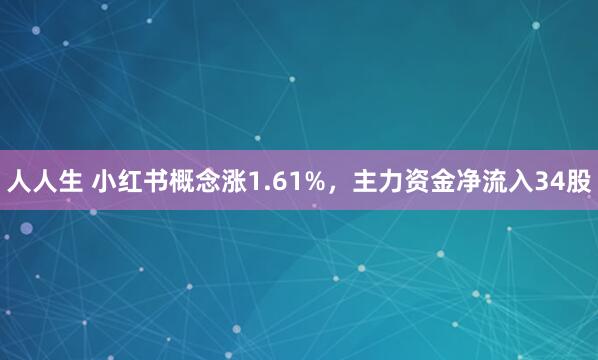 人人生 小红书概念涨1.61%，主力资金净流入34股